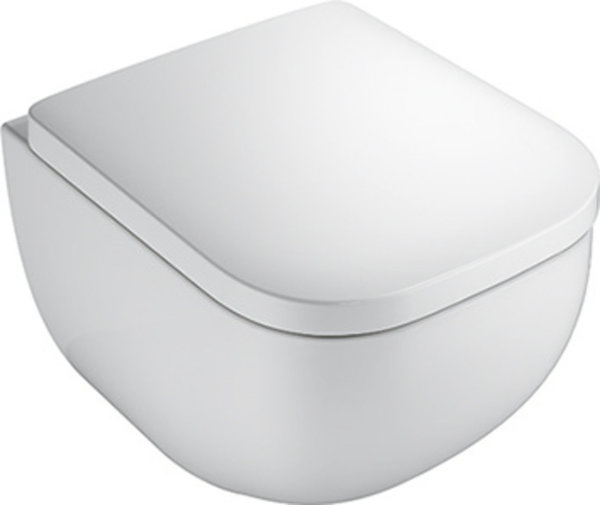 Derby Wand-Tiefspül-WC-SET Spülrandlos Kompakt 48cm, mit Absenkautomatik